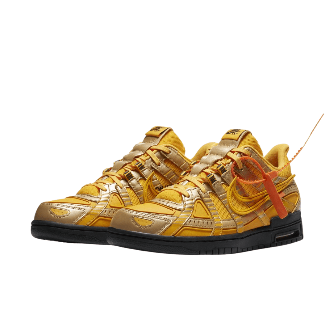 Off-White x Nike Rubber Dunk University Gold