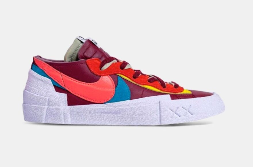 Kaws x Sacai x Nike Blazer Low "Team Red"