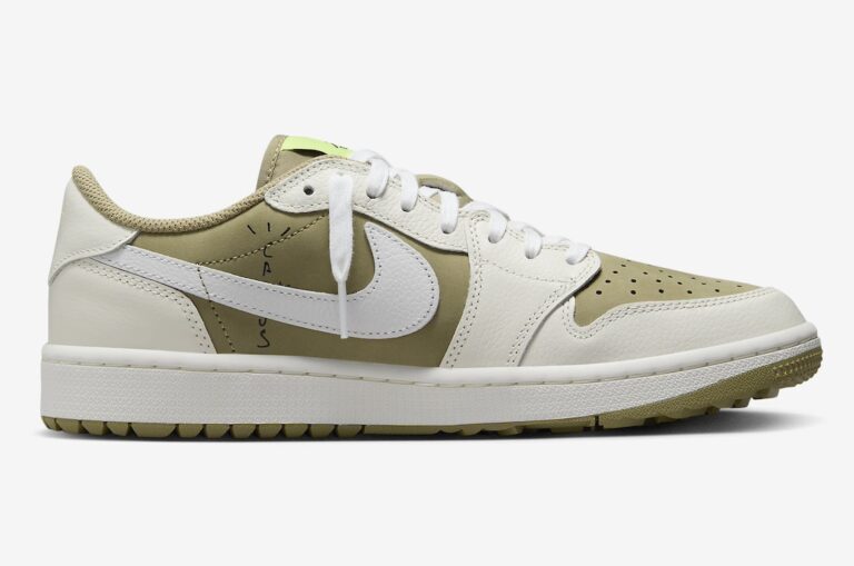 Travis Scott x Air Jordan 1 Low Golf ‘Neutral Olive’ FZ3124-200