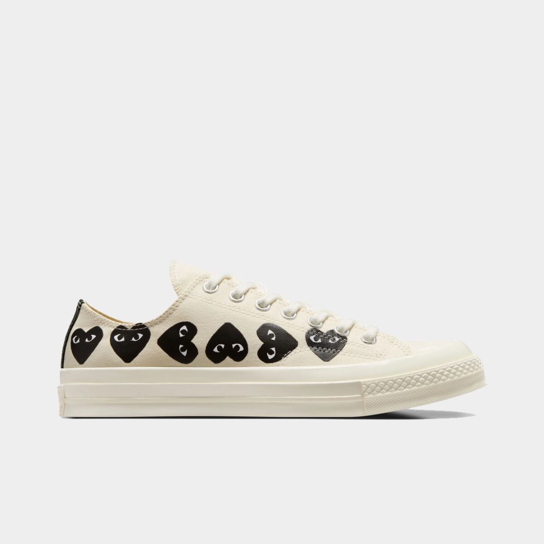 CDG PLAY x Converse Chuck 70 Low ‘White Multi Heart’ A08150C