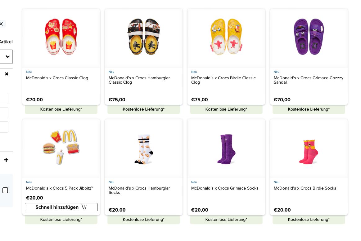 Crocs x Mc Donalds🍟 Store & Raffle List