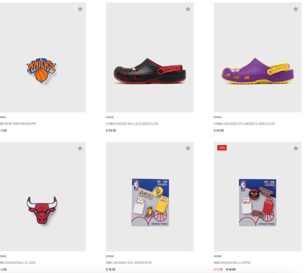 CROCS X NBA Store & Raffle List