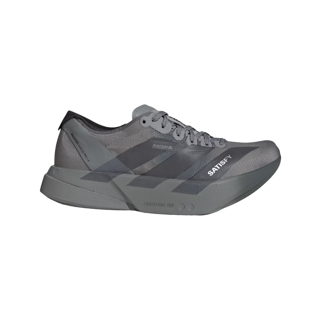 adidas x Satisfy adizero adios Pro 4 Grey KH8439