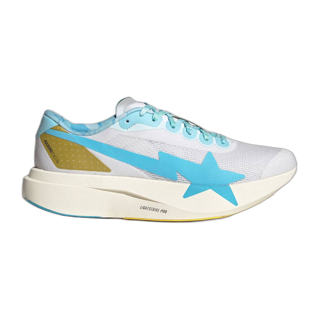 BAPE x adidas Adizero EVO SL Blue Pink Gold KJ5751