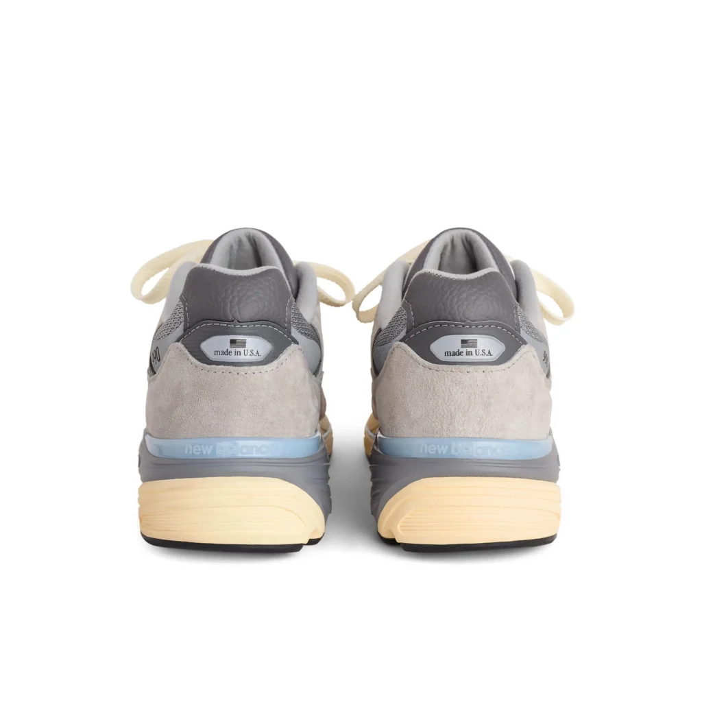 New Balance 990v7 Made in USA Kool Grey U990GR7 heel view