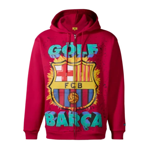 GOLF WANG x Nike FC Barcelona FCB Quake Zip-Up Hoodie ‘Red’ JU6795-600