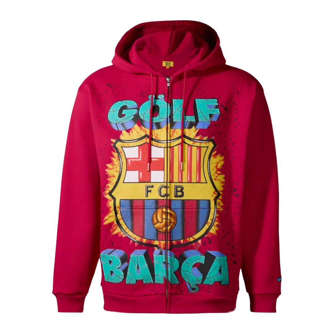 GOLF WANG x Nike FC Barcelona FCB Quake Zip-Up Hoodie 'Red' JU6795-600