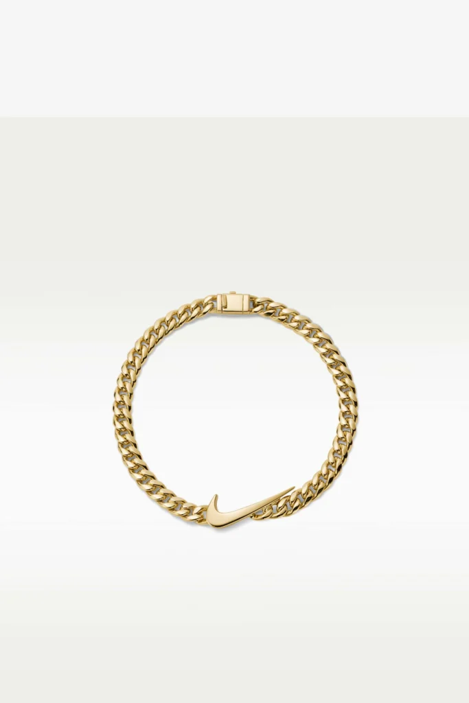 Nike Swoosh Curb Bracelet 18K Gold Vermeil JJ1887-703