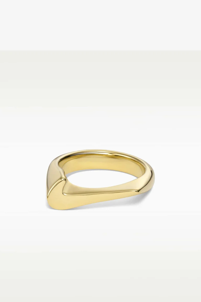 Nike Swoosh Signet Ring 18K Gold Vermeil JJ1890-703