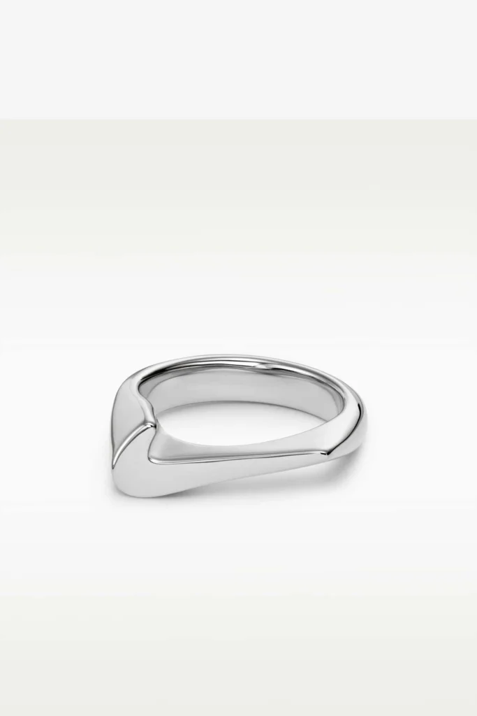 Nike Swoosh Signet Ring White Rhodium JJ1891-011